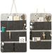 Unyqoos® Organisateur mural Sac suspendu 2 pièces Organisateur suspendu Rangement suspendu à la porte Sac de rangement en feutre pour camping Organisateur de salle de bain mural et de porte - Gris
