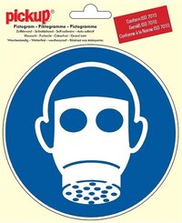 Pickup Pictogram Ademhalingsbescherming - Ø 15 cm - Blauw - Kunststof