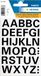 HERMA 4163 letterstickers A - Z, weerbestenddig (lettergrootte 15 mm, 1 vellen, folie) zelfklevend, permanente klevende alfabet sticker, 36 etiketten, transparant/zwart