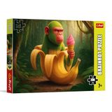 Trefl - BrainRots, Banaan met een verrassing - Puzzel van 200 stukjes - Een kleurrijke puzzel die een surrealistisch universum uitbeeldt, voor kinderen vanaf 7 jaar