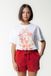 Colourful Rebel Uni Logo Acid Wash Short Femme - Rouge - Taille S