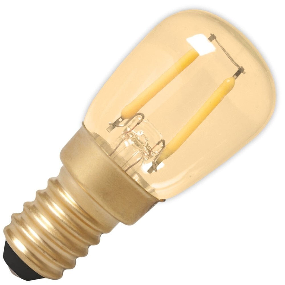 Calex LED Filament Pilot lamp 1 5 W E 14 T 26 x 58 2100 K Goud