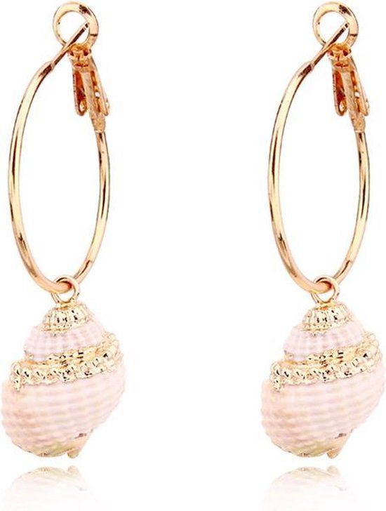 LGT JWLS LGT Jewels Damesoorbellen met Leunende Schelp