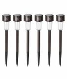 Lampes solaires d'extérieur, LED, résistantes aux intempéries, adaptées aux allées, jardin, pelouse, set de 6, noir