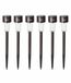 Lampes solaires d'extérieur, LED, résistantes aux intempéries, adaptées aux allées, jardin, pelouse, set de 6, noir