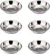 Unyqoos® Set de 6 coupelles en acier inoxydable, diamètre 8 cm, hauteur 1,6 cm, coupelles empilables pour sauces et trempettes, adaptées aux snacks, sushis, condiments et desserts