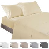 ECOMMERC3 Beddengoedset, 4-delig, extra zacht, geel