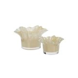 Madam Stoltz waxinelichthouder (set van 2) - Ecru