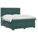 VidaXL Boxspringbed met matras, donkergroen, 140 x 190 cm, fluweel