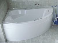 Badland ADA hoekbad 160 x 100 cm links wit met acrylpaneel