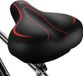 Holland Connections Selle de vélo Unisexe 100% étanche - Housse de selle incluse - Selle de vélo surdimensionnée – Confortable – Universelle – Étanche – Mousse à mémoire de forme – Pour hommes et femmes - Rouge