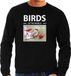 Bellatio Decorations Birds of the World Dieren foto sweater Pestvogel - zwart - heren - cadeau trui Pestvogels liefhebber XL