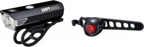 CatEye AMPP200 + Orb Fietsverlichting - LED - USB - Oplaadbaar - Zwart