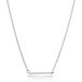 Zinzi zilveren ketting 45cm met glanzend plaatje om te graveren ZIC2344