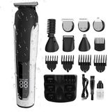 INF Multifunctionele draadloze waterdichte tondeuse, 5-in-1, veilig en scherp lemmet, veilig voor huid en haar, praktisch USB-opladen, met led-display