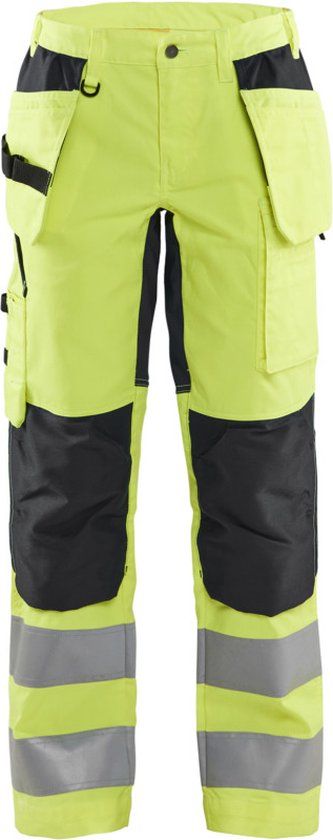 Blåkläder Dames werkbroek High Vis met stretch 7163-1811 - High Vis Geel/Zwart - C48