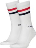 Regular Levi's unisex 2P sportsokken stripe wit