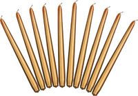 Partydeco Bougies de table - Or clair - 40 pièces - 24 cm - 5 heures de combustion