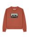 Watapparel Sweatshirt 'Retro Kassette' roestbruin / mintgroen / koraal / zwart