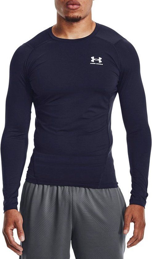 Under Armour UA HG Heatgear Armour Compression Long Sleeve Men's Sports Shirt - Blue - Size XXL