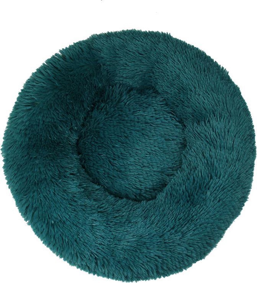 BEESSIES BEESSIES® donut hondenmand/kattenmand 50 cm - wasbare hoes - petrol donker groen - huisdierbed hond kat mand petrol