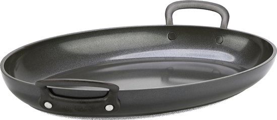 GreenPan Craft Aluminium Vispan 40x25 cm - PFAS-vrij - Zwart - Inductie- en Vaatwassergeschikt - Ovenbestendig - Met Deksel