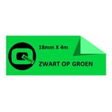 Sneltoner Brother TZe-741 - 8m zwart op groen / gelamineerd tape / 18mm (huismerk)