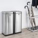helit Afvalscheider 'the twin bin', 2 x 30 liter, roestvrij staal