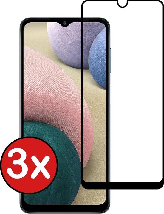Screenprotector voor Samsung Galaxy A12 - 3 stuks - Glas - Blue filter