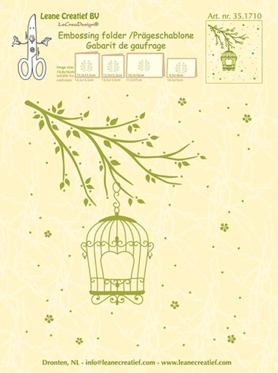 Leane Creatief LeCrea - Embossing folder Birdcage 14.4x16 centimeter 35.1710