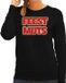 Bellatio Decorations Foute kersttrui/sweater voor dames - feest muts - zwart - kerstmis XXL