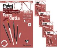 Clairefontaine Paint ON Multi-Techniek Pad Terracotta A4 250g 20 vel 4 pack