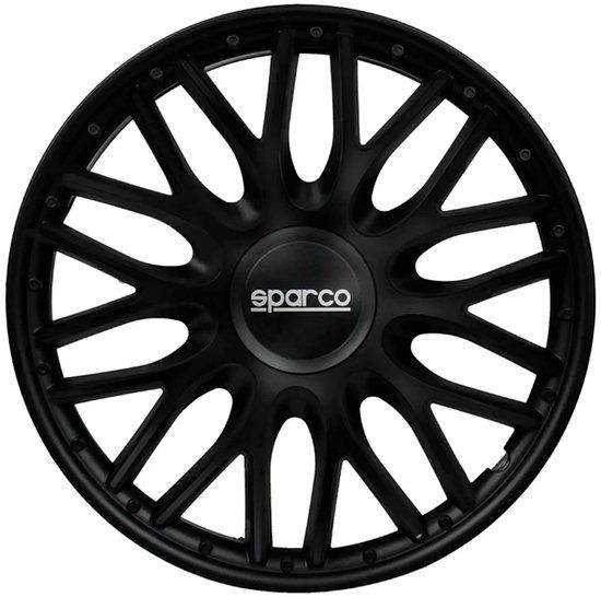 Sparco Wieldoppen Roma - 16 inch - Zwart - Set van 4