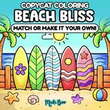 Beach Bliss CopyCat Coloring Book