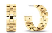 Calvin Klein GEOMETRIC Collection Hoepeloorbellen voor dames, geelgoud - 35000250