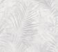 A.S. Création Botanisch Palmblad Behang Grijs/Creme Vlies 53cm x 10.05m
