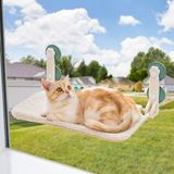 Famanu Bol Kattenhangmat voor Raam - Beige - 54 x 30 cm