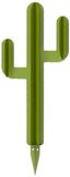 Bourguignon CAC02DB0300KAKI cactus, dubbele takken, hoogte 30 cm, kaki/groen