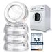 Amortisseurs de vibrations lave-linge - Jeu de 4 - Ø 4,2 cm - Silicone transparent - Antidérapant