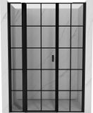 Mexen Mist L porte de douche pivotante gauche 160 cm, grille noire, noir