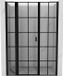Mexen Mist L porte de douche pivotante gauche 160 cm, grille noire, noir