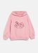 s.Oliver Hoodie met borduursel roze katoen lange mouw regular fit meisjes 116/122