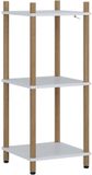 Vicco Bivio Hoekrek – 30 x 72 cm 3 planken Wit/dennenhout