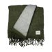 ERNST Plaid Ernst avec franges 130x170 cm Vert-blanc