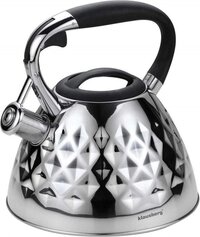 KLAUSBERG 7413 - Fluitketel - Diamond zilver - 3 liter