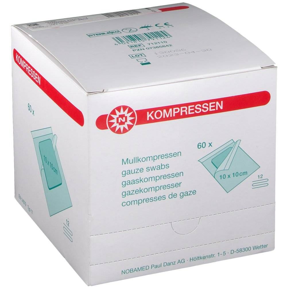 Noba Kompres Steriel 12 PL 10x10cm - 60 stuks