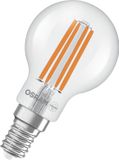 OSRAM LED-lamp in klassieke minibolvorm, 2,2 W / 470 lm, EEK A, warm wit licht (2700 K), CRI 80, helder glas, E14 fitting, IP20, 45 mm diameter