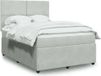 Maison Exclusive - Sommier à lattes de lit et matelas Gris clair 140x190cm Velours