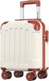 TRVLMORE Handbagagekoffer - 30x20x40 cm - Underseater - 24L - Cijferslot - 4 Wielen - Wit/Beige
