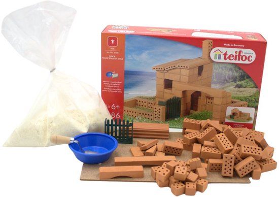 Teifoc Bouwdoos - Klein Huisje - Klei incl. speelset - 6+ jaar